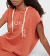 The Upside Caprice Recovery Cotton Hoodie Dress In Terracotta