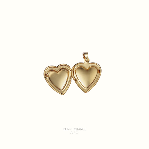 Bonne Chance NYC Gold-Filled Engraved Heart Locket Charm
