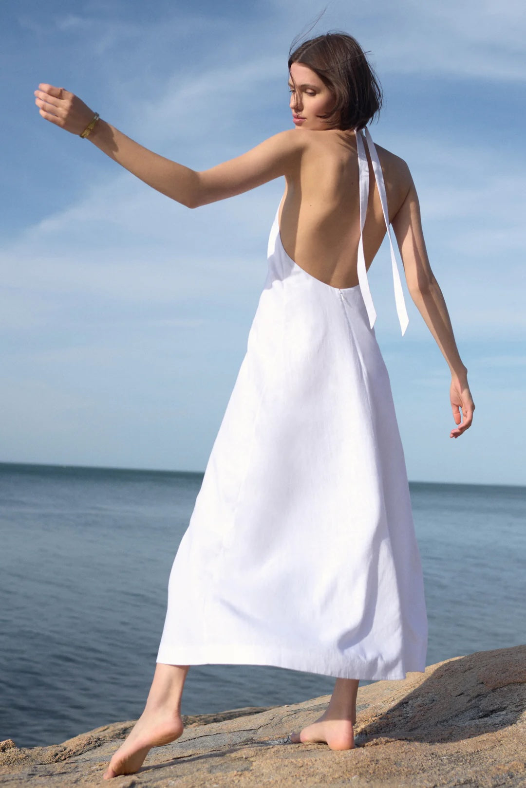 Sold Out NYC The Fête Linen Dress in White – Kismet New York