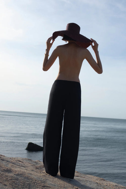 Sold Out NYC The Linen Everything Perfect Pant in Black