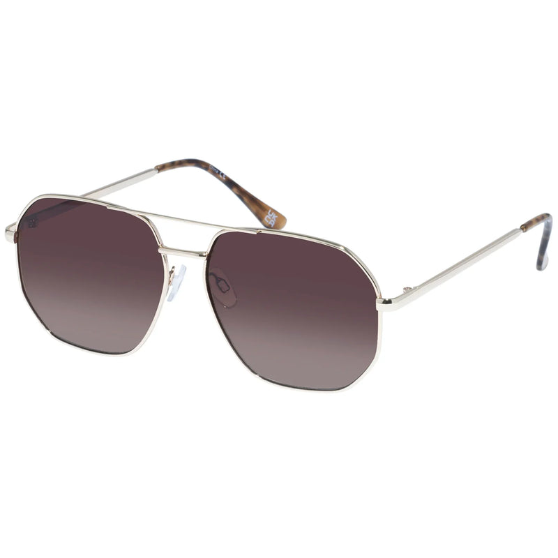 AIRE Corvus Sunglasses in Gold Dark Tort – Kismet New York