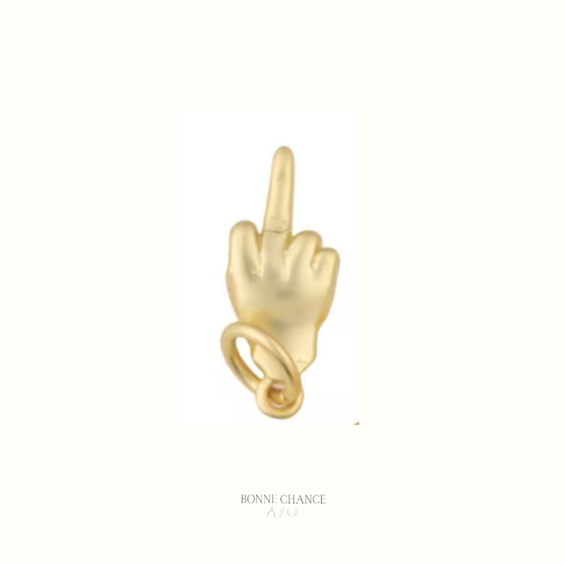 Bonne Chance NYC Gold-Filled Dainty Middle Finger Charm