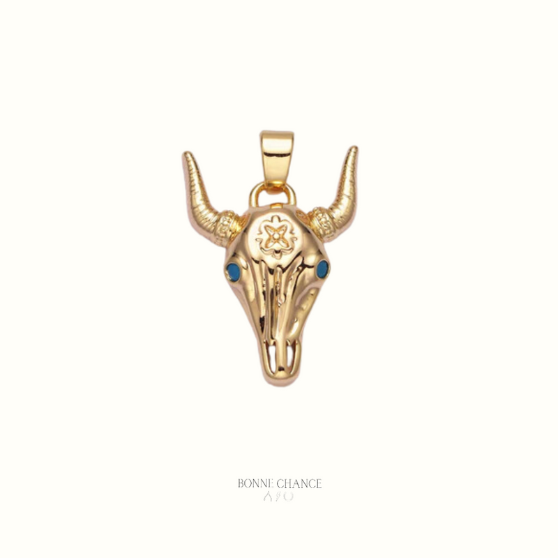 Bonne Chance NYC Gold-Filled Bull Horn Charm