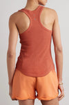 The Upside Frankie Ribbed Tank in Pink Clay