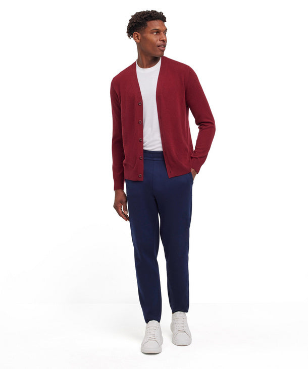 Falke Wool Cardigan in Red