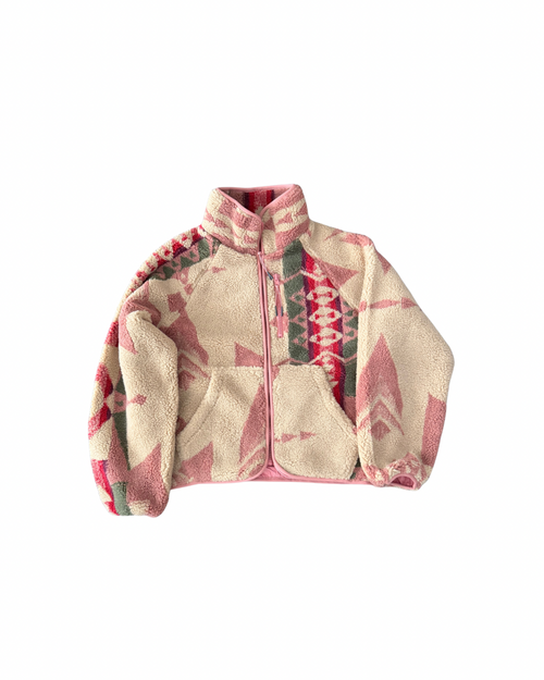 The Upside Totem Harlow Fleece Zipthrough in Rosewater