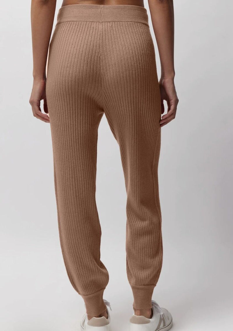 Spiritual Gangster Luxe Essentials Ribbed Knit Pants in Rust