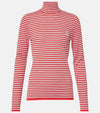 The Upside Raie Striped Cotton Turtleneck