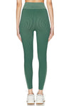 The Upside Ribbed Seamless 25in Midi Pant in Pine/Matcha