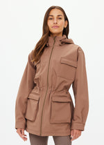 The Upside Freddie Fleece Lined Anorak in Mocha