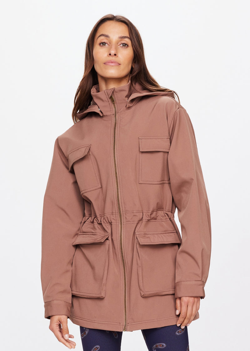 The Upside Freddie Fleece Lined Anorak in Mocha