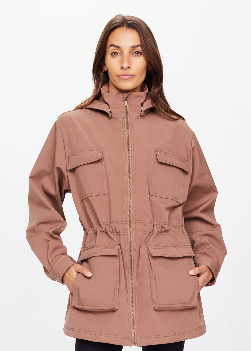 The Upside Freddie Fleece Lined Anorak in Mocha