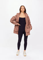 The Upside Freddie Fleece Lined Anorak in Mocha