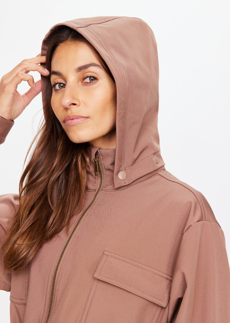 The Upside Freddie Fleece Lined Anorak in Mocha