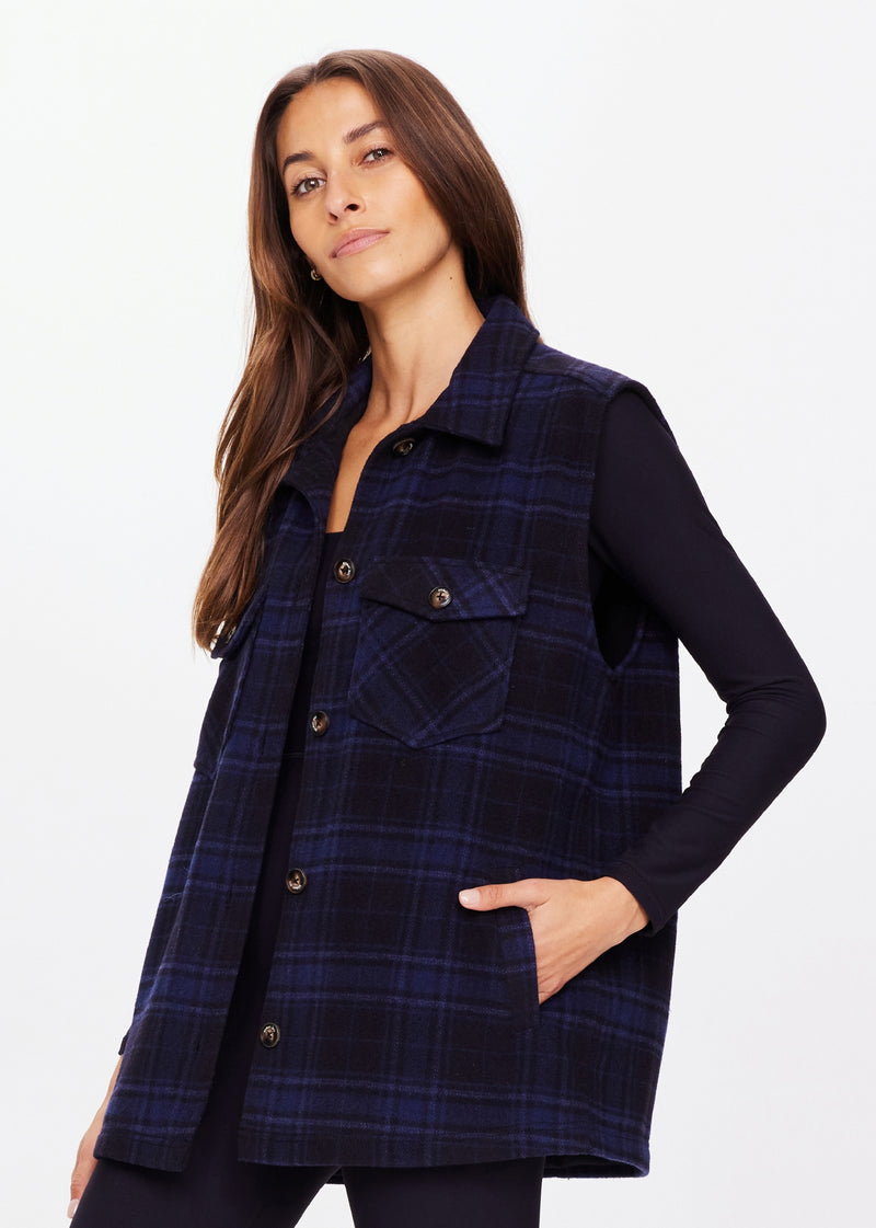 The Upside Plaid Gilet