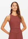 The Upside Ribbed Jacinta Tank in Brown