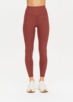 The Upside Ribbed 25in Midi Pant in Brown