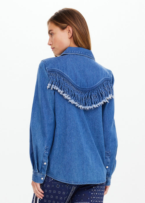 The Upside Wildwest Sylve Fringe Shirt