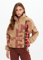 The Upside Totem Harlow Fleece Zipthrough in Rosewater