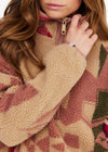 The Upside Totem Harlow Fleece Zipthrough in Rosewater