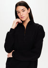 The Upside Jerome Half Zip Crew in Black