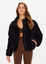 The Upside Amari Puffer Jacket in Velvet Black