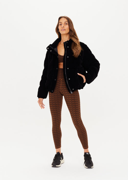 The Upside Amari Puffer Jacket in Velvet Black