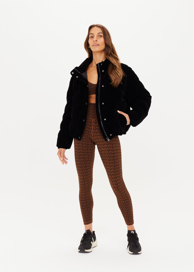 The Upside Amari Puffer Jacket in Velvet Black