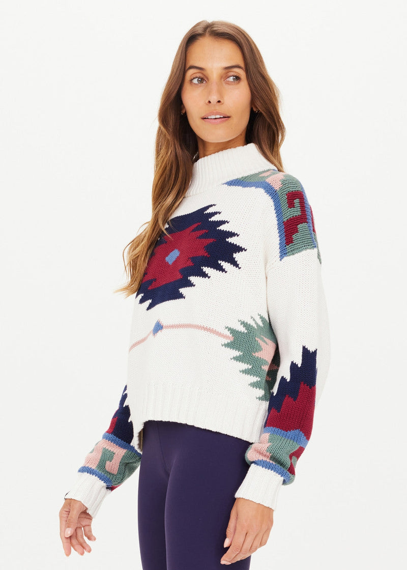 The Upside Pacha Clara Knit Crew in Creme