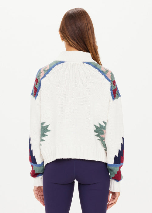 The Upside Pacha Clara Knit Crew in Creme