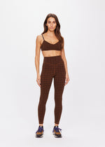 The Upside Obsidian 25in High Midi Pant in Tobacco