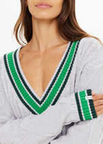 The Upside Josette V-Neck Sweater in Grey