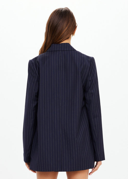 The Upside Wool Boyfriend Blazer in Pinstripe
