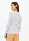 The Upside Ness Ribbed Long Sleeve in Grey Marle