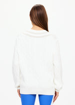 The Upside Seymour Sweater in White and Beige