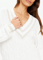 The Upside Seymour Sweater in White and Beige