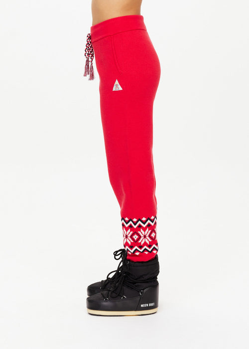 The Upside Keystone Jojo Knit Jogger in Chili