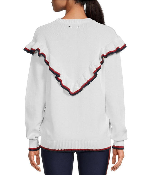 The Upside Columbia Boo Frill Knit Top in White